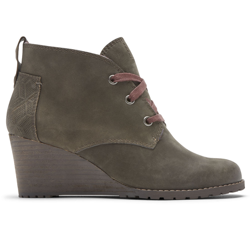 Rockport Støvler Dame Olivengrønne - Cobb Hill Lucinda Chukka - VWTK60945